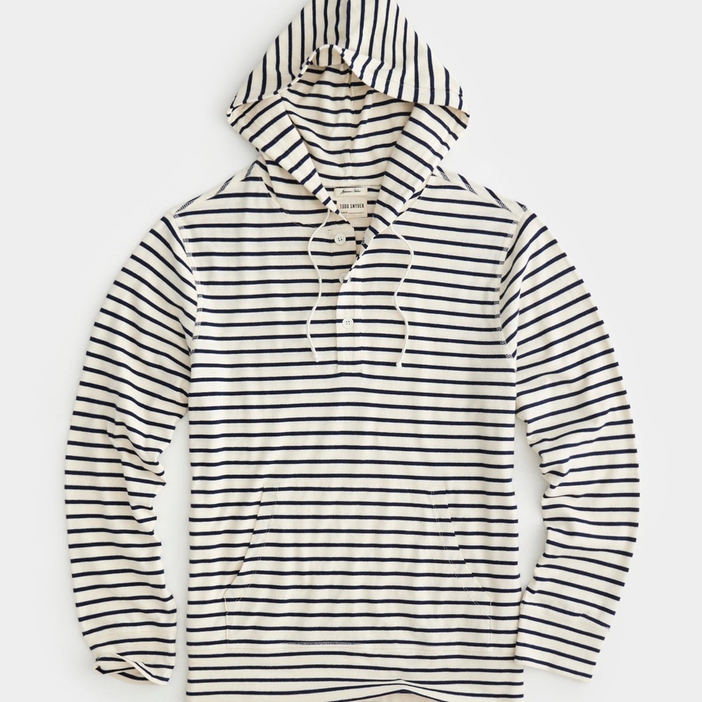 Todd Snyder Size M Japanese Nautical Stripe Baja Hoodie